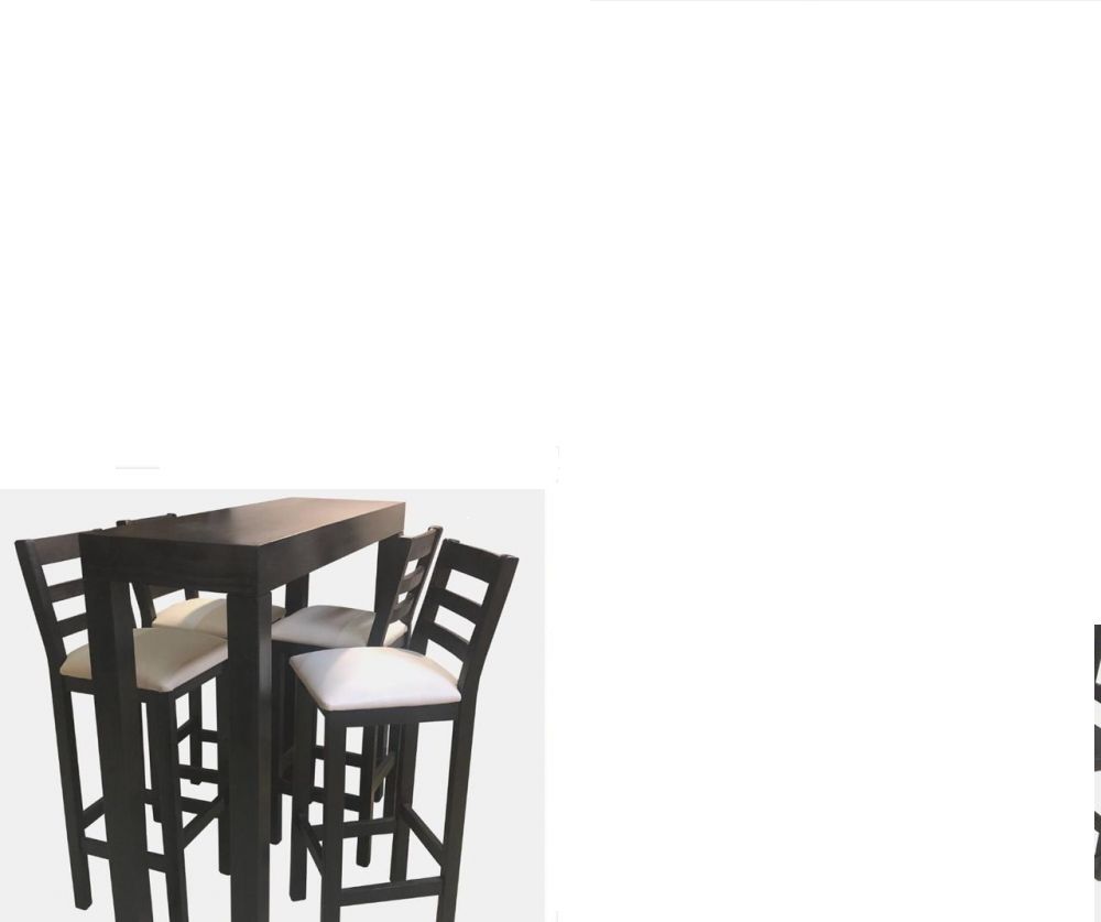 Mesa Desayunadora Con Banquetas Altas ( Laqueadas )
